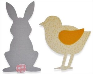 fustella Pasqua Sizzix feltro soggetti uova coniglietto decorazioni